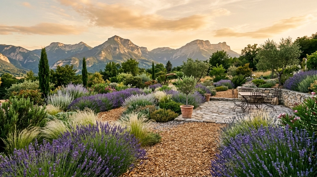 Jardin économe en eau en Isère : concevoir un extérieur résistant à la sécheresse en 2026